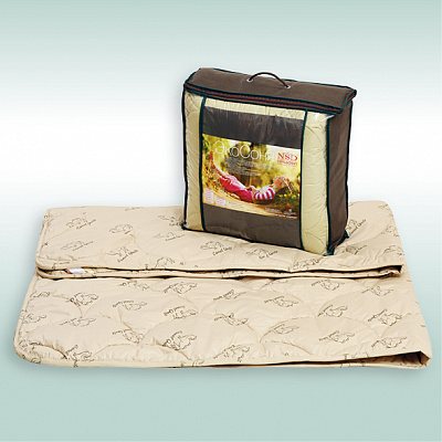 Одеяло Экосоня Верблюд (хлопкополиэфирная ткань,полиэфир+20% верблюжья шерсть,300 г/кв.м.)